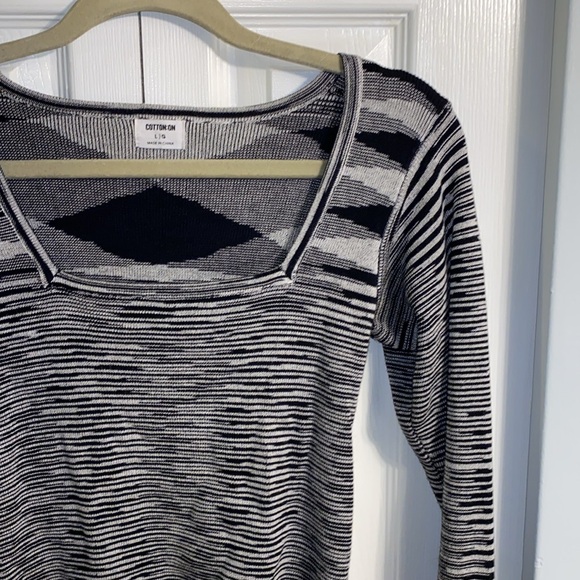 Cotton On Square Neck Sweater Grey - Picture 3 of 8